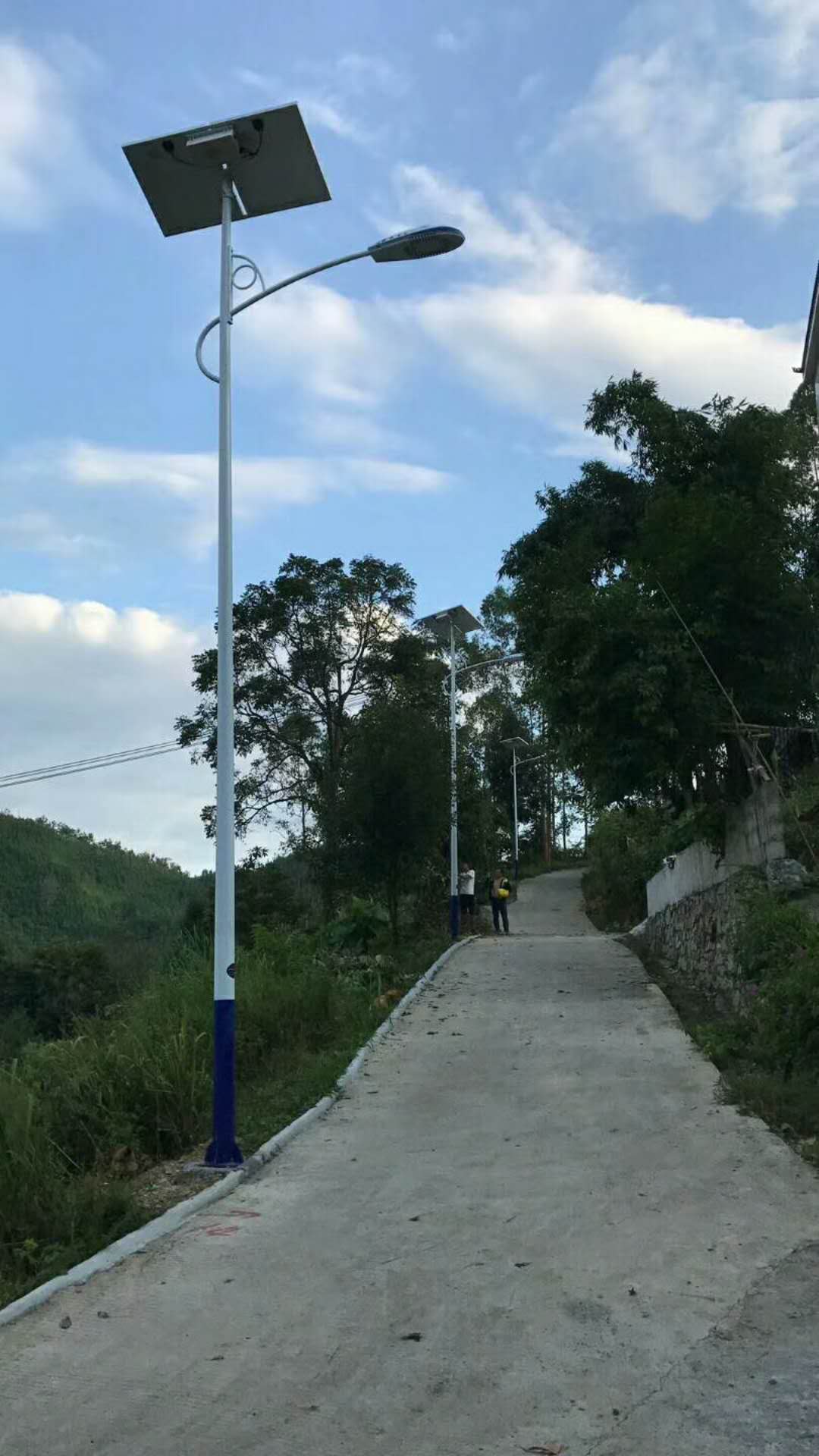 湖南省婁底林總96套農(nóng)村太陽能路燈工程成功驗收！